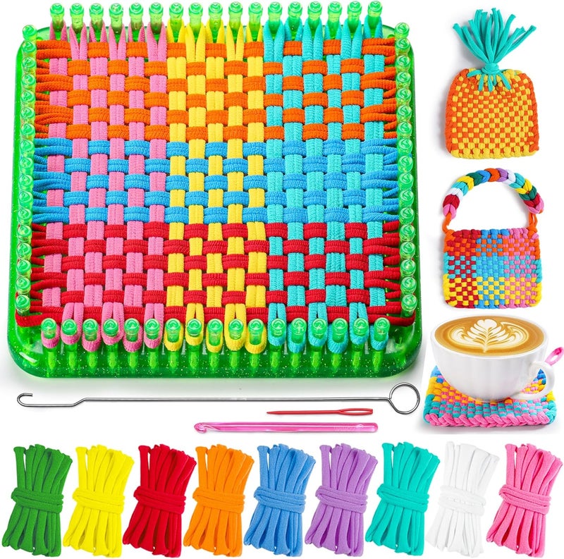 CCTVRTV Weaving Loom Kit Toys for Kids and Adults, Potholder Loops DIY Arts and Crafts for Boys and Girls Ages 5 6 7 8-12 13, Easy Potholder Loom Knitting Kits Gifts for Beginners, 252 Craft Loops. - Image 1